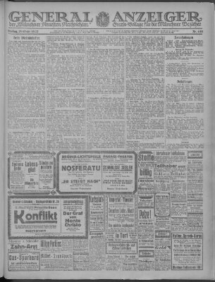 Münchner neueste Nachrichten Freitag 29. September 1922