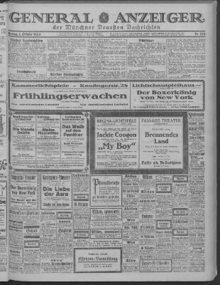 Münchner neueste Nachrichten Freitag 5. Oktober 1923