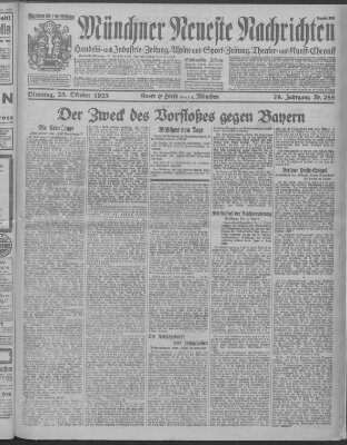 Münchner neueste Nachrichten Dienstag 23. Oktober 1923