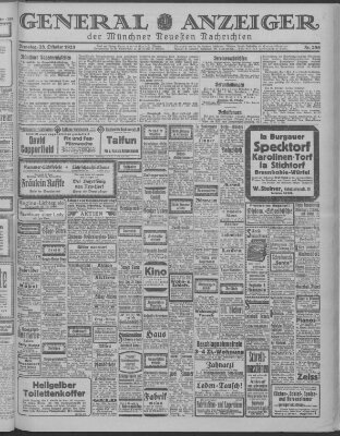 Münchner neueste Nachrichten Dienstag 23. Oktober 1923