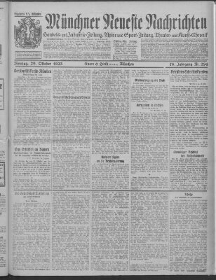 Münchner neueste Nachrichten Montag 29. Oktober 1923