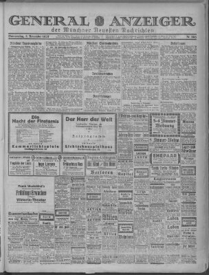 Münchner neueste Nachrichten Donnerstag 8. November 1923