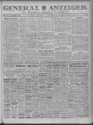 Münchner neueste Nachrichten Mittwoch 14. November 1923