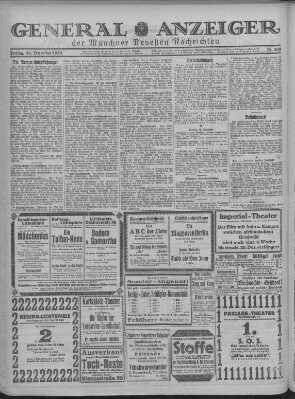 Münchner neueste Nachrichten Freitag 14. Dezember 1923