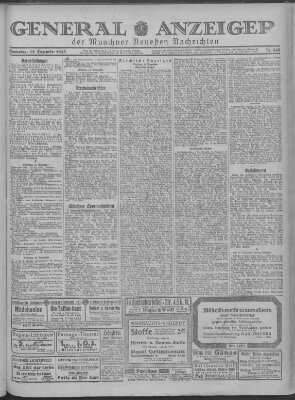 Münchner neueste Nachrichten Samstag 15. Dezember 1923