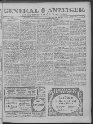 Münchner neueste Nachrichten Dienstag 4. März 1924