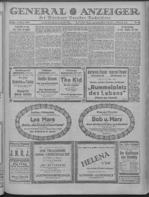 Münchner neueste Nachrichten Freitag 7. März 1924