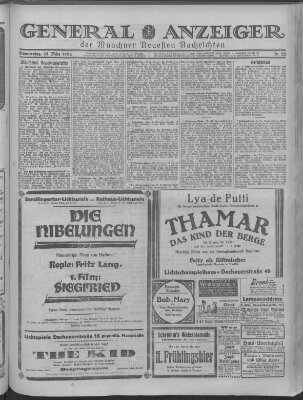 Münchner neueste Nachrichten Donnerstag 13. März 1924