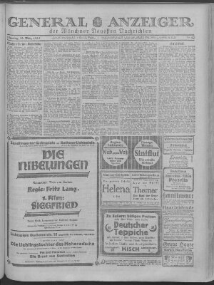 Münchner neueste Nachrichten Dienstag 18. März 1924