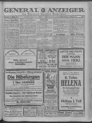 Münchner neueste Nachrichten Samstag 22. März 1924