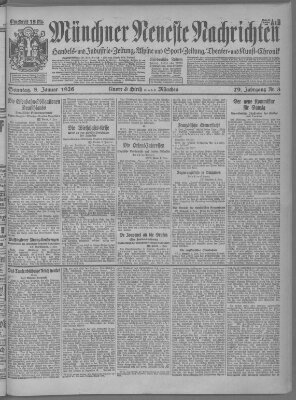 Münchner neueste Nachrichten Sonntag 3. Januar 1926