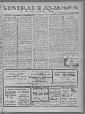 Münchner neueste Nachrichten Dienstag 12. Januar 1926