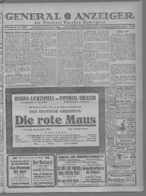 Münchner neueste Nachrichten Mittwoch 13. Januar 1926