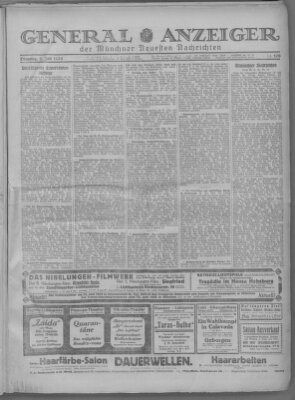 Münchner neueste Nachrichten Dienstag 1. Juli 1924