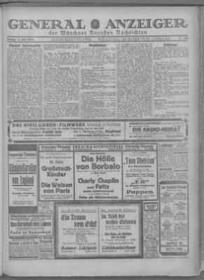 Münchner neueste Nachrichten Freitag 4. Juli 1924