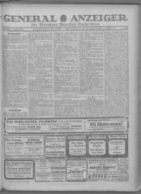 Münchner neueste Nachrichten Samstag 5. Juli 1924