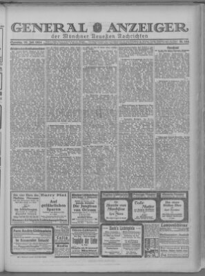 Münchner neueste Nachrichten Samstag 19. Juli 1924