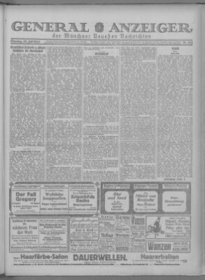 Münchner neueste Nachrichten Dienstag 29. Juli 1924