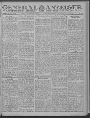 Münchner neueste Nachrichten Samstag 8. April 1922