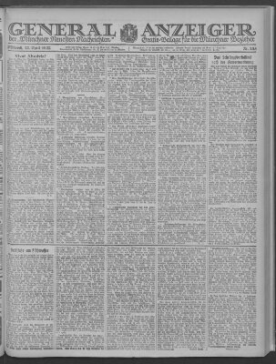 Münchner neueste Nachrichten Mittwoch 12. April 1922