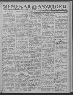 Münchner neueste Nachrichten Freitag 14. April 1922