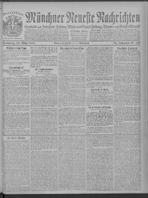 Münchner neueste Nachrichten Samstag 25. März 1922