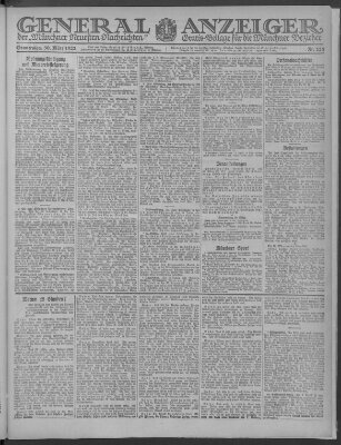 Münchner neueste Nachrichten Donnerstag 30. März 1922