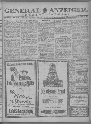 Münchner neueste Nachrichten Donnerstag 3. Dezember 1925