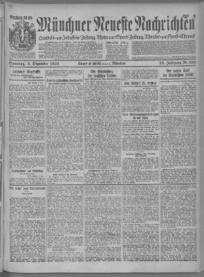 Münchner neueste Nachrichten Samstag 5. Dezember 1925