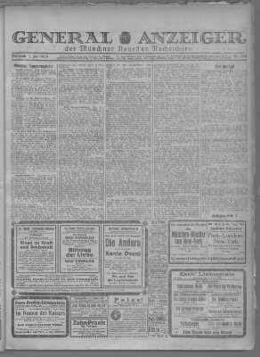 Münchner neueste Nachrichten Mittwoch 1. Juli 1925