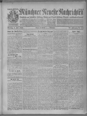 Münchner neueste Nachrichten Montag 6. Juli 1925