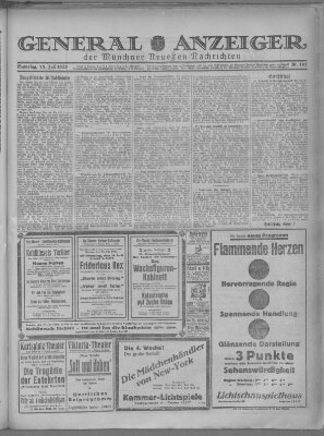 Münchner neueste Nachrichten Samstag 18. Juli 1925