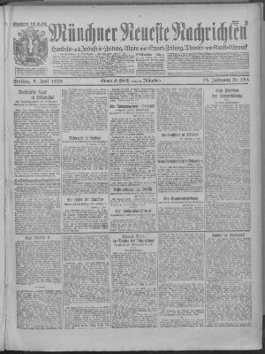 Münchner neueste Nachrichten Freitag 5. Juni 1925