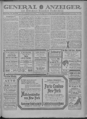 Münchner neueste Nachrichten Donnerstag 25. Juni 1925