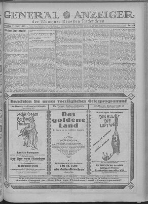 Münchner neueste Nachrichten Samstag 11. April 1925