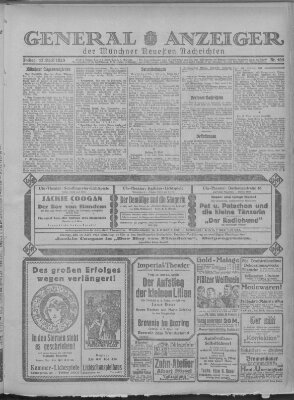 Münchner neueste Nachrichten Freitag 17. April 1925