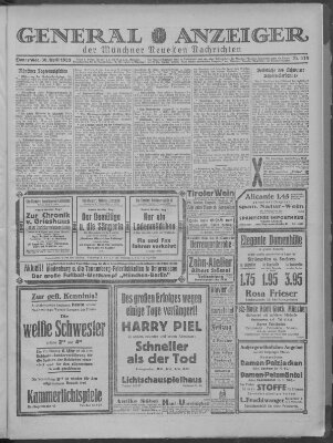 Münchner neueste Nachrichten Donnerstag 30. April 1925