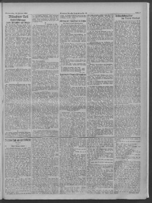 Münchner neueste Nachrichten Donnerstag 25. Januar 1923