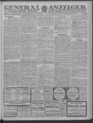 Münchner neueste Nachrichten Samstag 18. November 1922