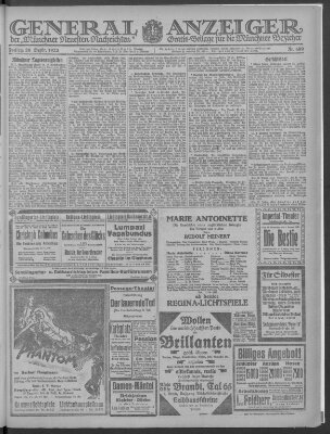 Münchner neueste Nachrichten Freitag 29. Dezember 1922