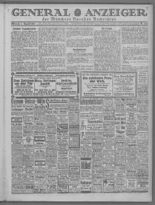 Münchner neueste Nachrichten Mittwoch 6. August 1924