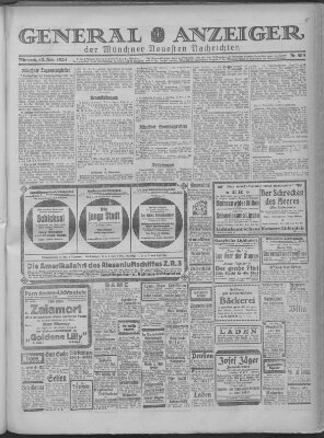 Münchner neueste Nachrichten Mittwoch 12. November 1924