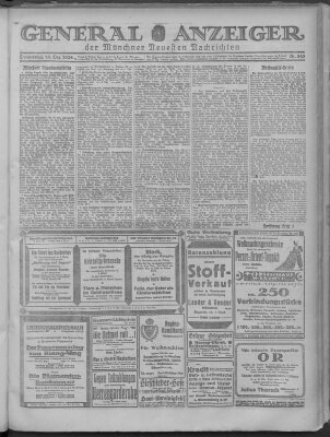 Münchner neueste Nachrichten Donnerstag 18. Dezember 1924