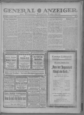 Münchner neueste Nachrichten Samstag 3. Januar 1925