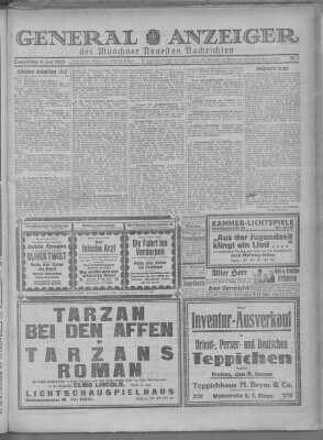 Münchner neueste Nachrichten Donnerstag 8. Januar 1925