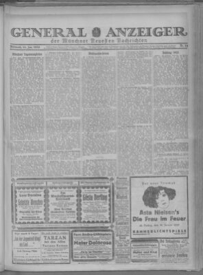 Münchner neueste Nachrichten Mittwoch 14. Januar 1925