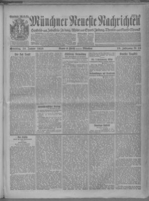 Münchner neueste Nachrichten Sonntag 25. Januar 1925