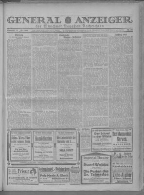 Münchner neueste Nachrichten Dienstag 27. Januar 1925