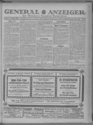 Münchner neueste Nachrichten Freitag 30. Januar 1925