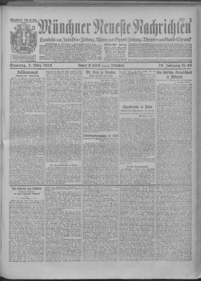 Münchner neueste Nachrichten Samstag 7. März 1925